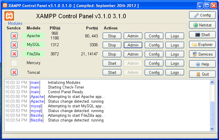 descargar xampp control panel v3.2.1